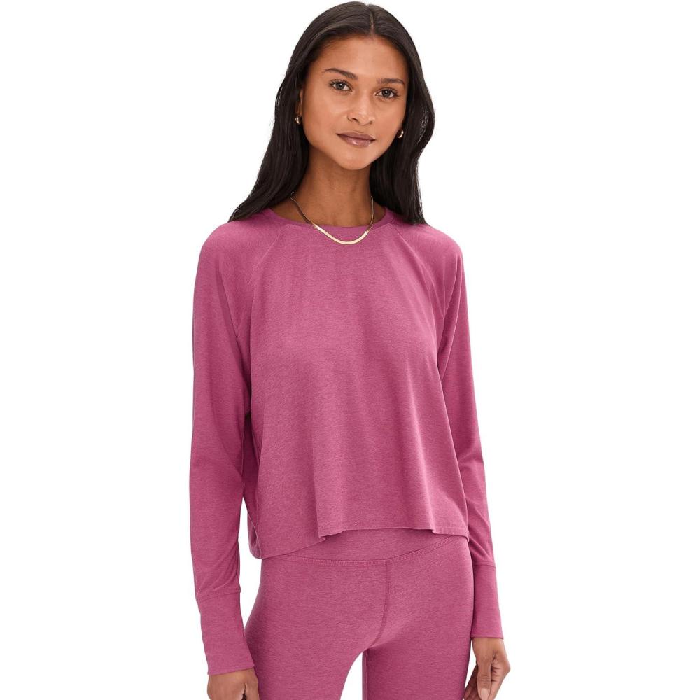 image:imageBeyond Yoga Womens Featherweight Daydreamer PulloverSmooth Mauve Heather