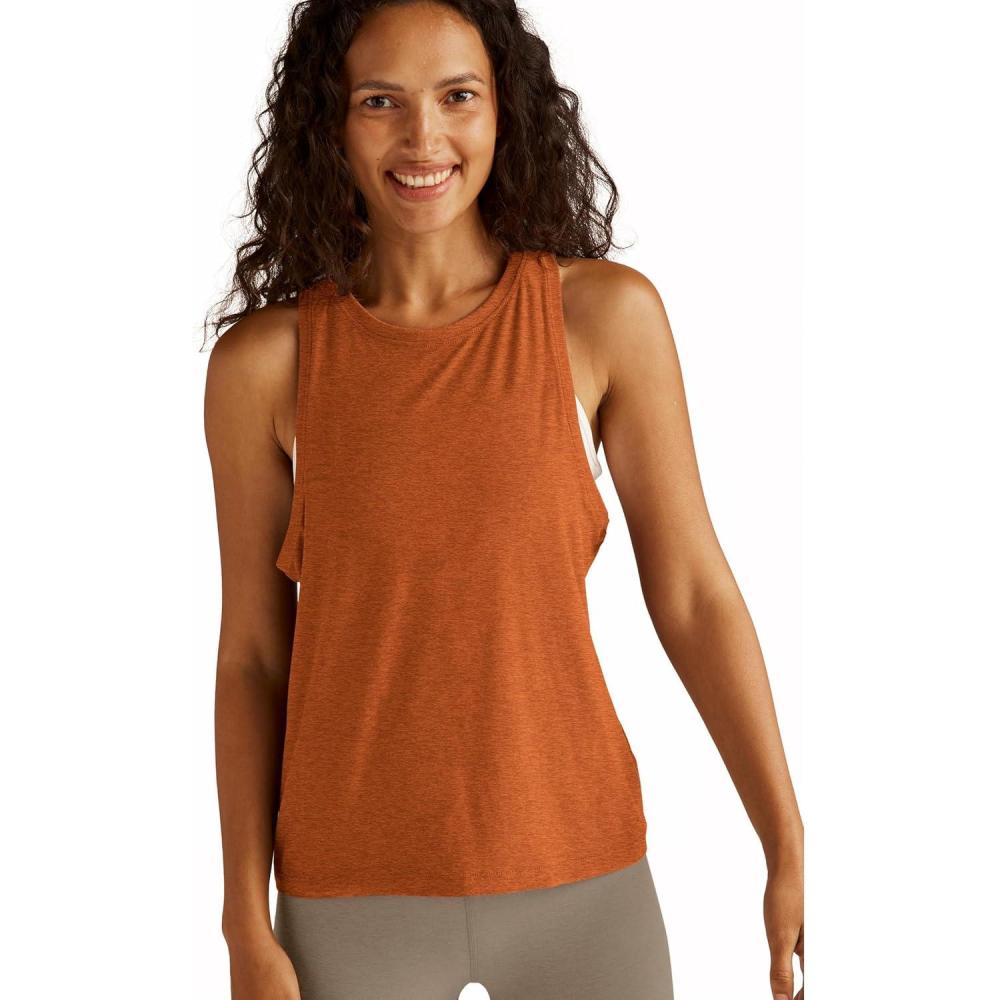 image:imageBeyond Yoga Womens Featherweight Rebalance TankWarm Clay Heather