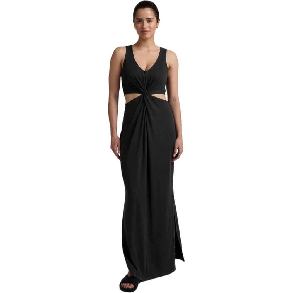 image:imageBeyond Yoga Womens Maxi Around The World Front Twist DressBlack