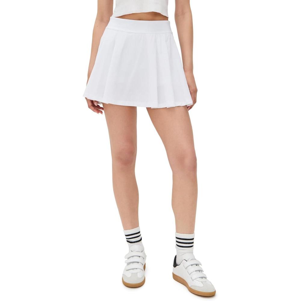 image:imageBeyond Yoga Womens Score Pleated SkirtTrue White