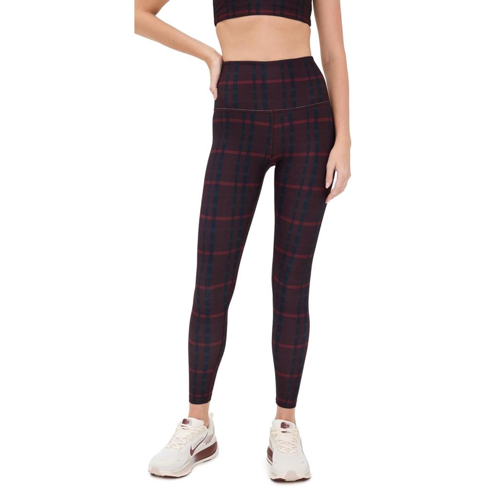 image:imageBeyond Yoga Womens Spacedye Caught in The Midi High Waisted LeggingsDark Cherry Preppy Plaid