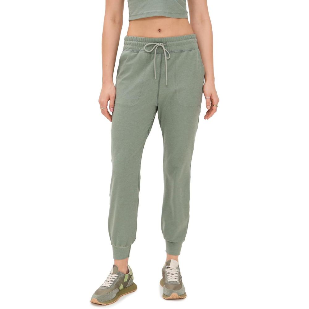 image:imageBeyond Yoga Womens Spacedye Commuter Midi JoggersGrey Sage Heather