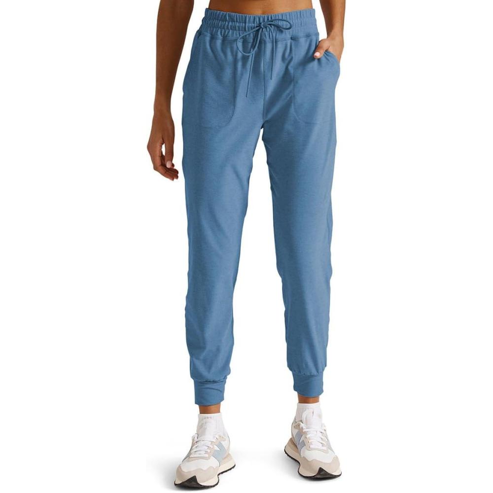 image:imageBeyond Yoga Womens Spacedye Commuter Midi JoggersSky Blue Heather