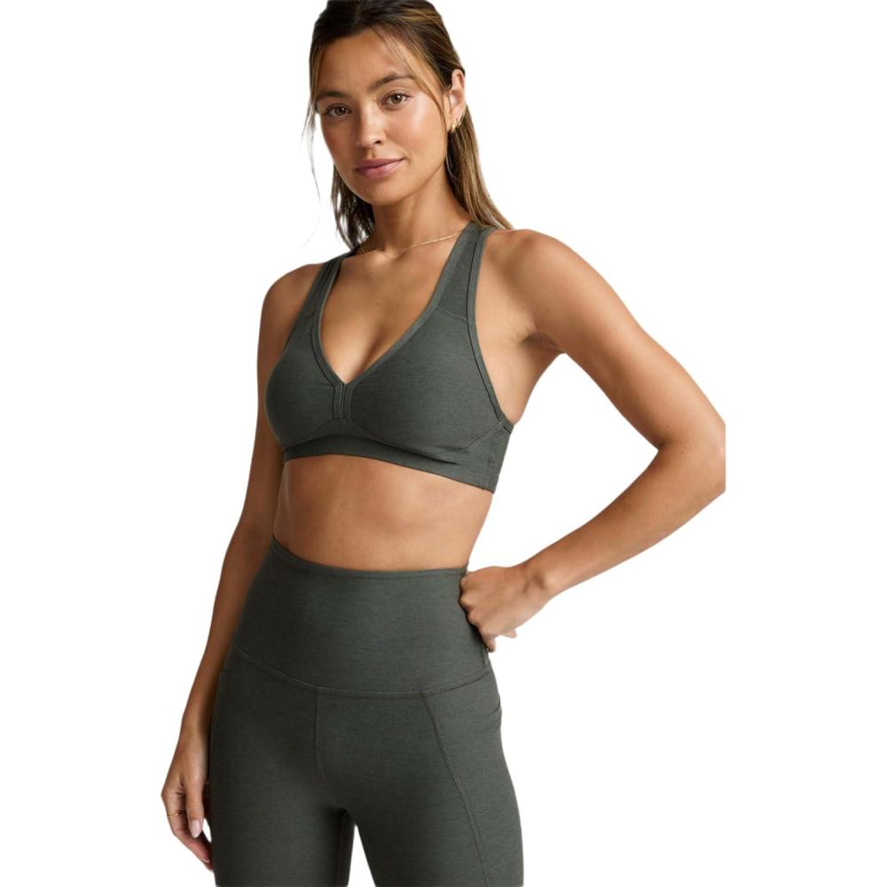 image:imageBeyond Yoga Womens Spacedye Lift Your Spirits BraDusty Forest Heather