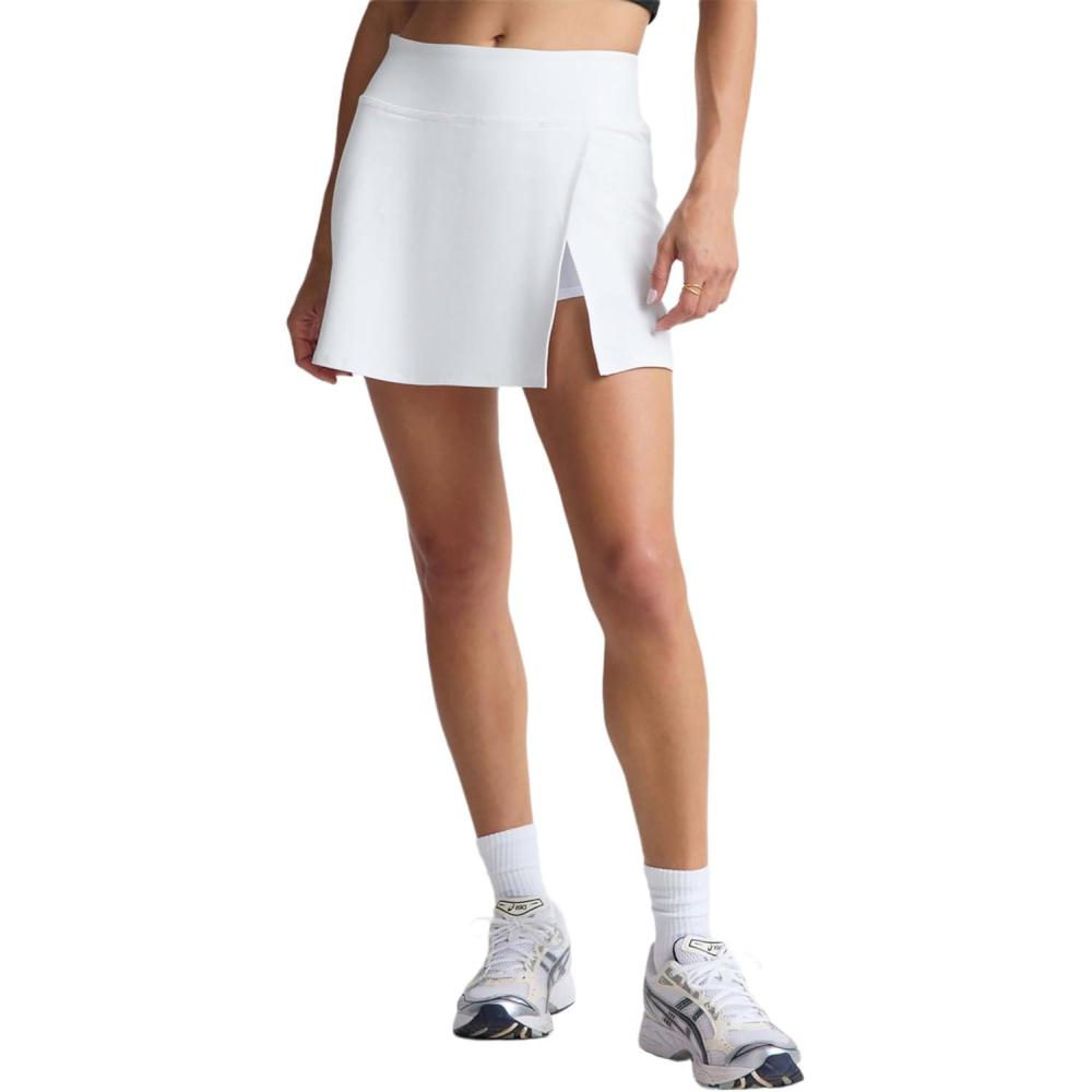 image:imageBeyond Yoga Womens Spacedye Points Crossover SkirtCloud White