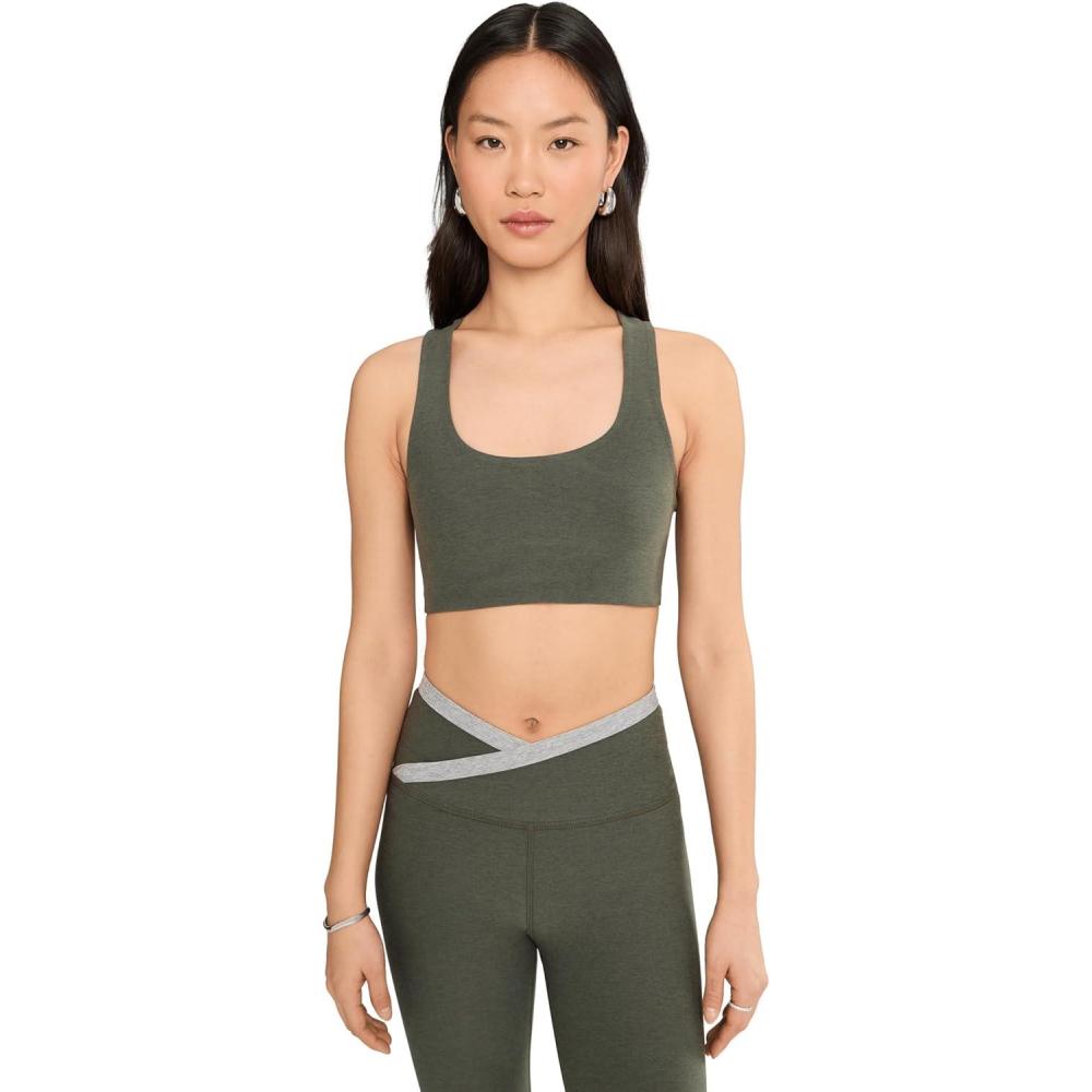 image:imageBeyond Yoga Womens Spacedye Simplicity Long Line Bra 20Dusty Forest Heather