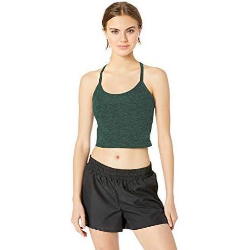 image:imageBeyond Yoga Womens Spacedye Slim Racerback Cropped TankAloha Greendark Tropic