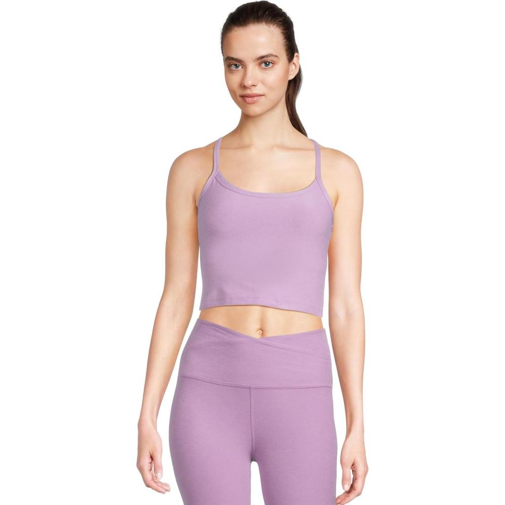 image:imageBeyond Yoga Womens Spacedye Slim Racerback Cropped TankLilac Petal Heather