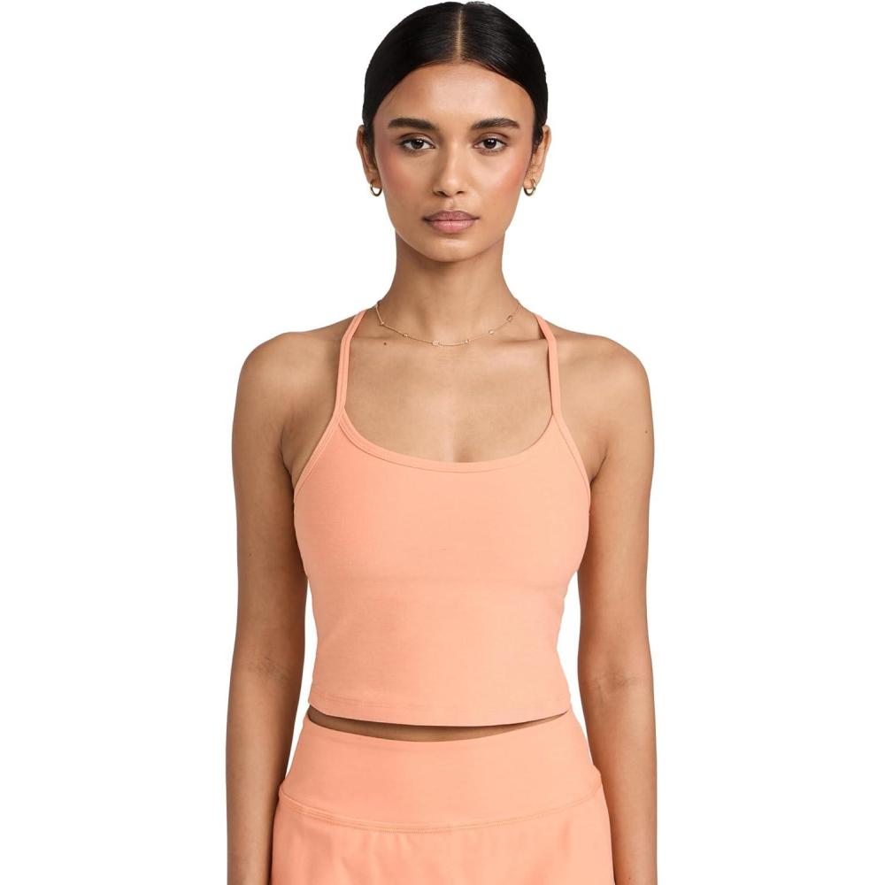 image:imageBeyond Yoga Womens Spacedye Slim Racerback Cropped TankMarmalade Heather