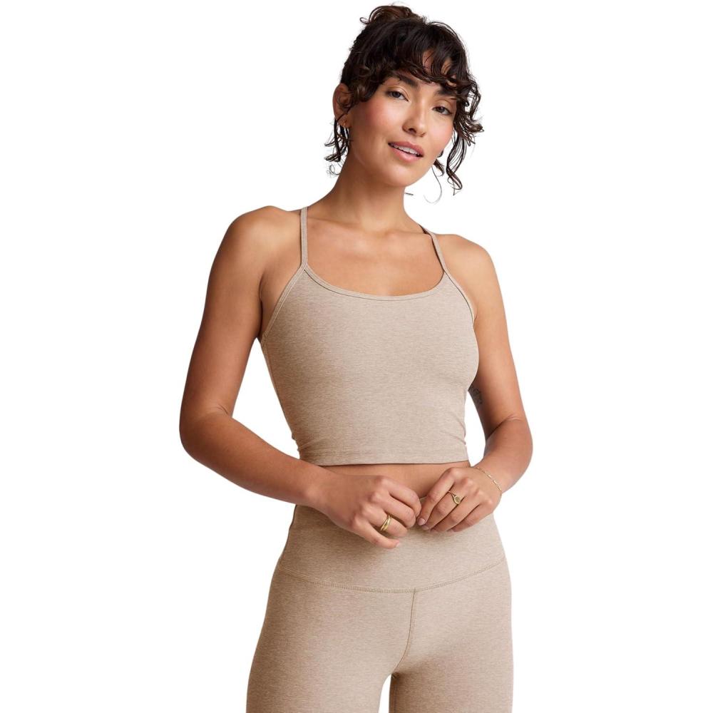 image:imageBeyond Yoga Womens Spacedye Slim Racerback Cropped TankSand Swept Heather