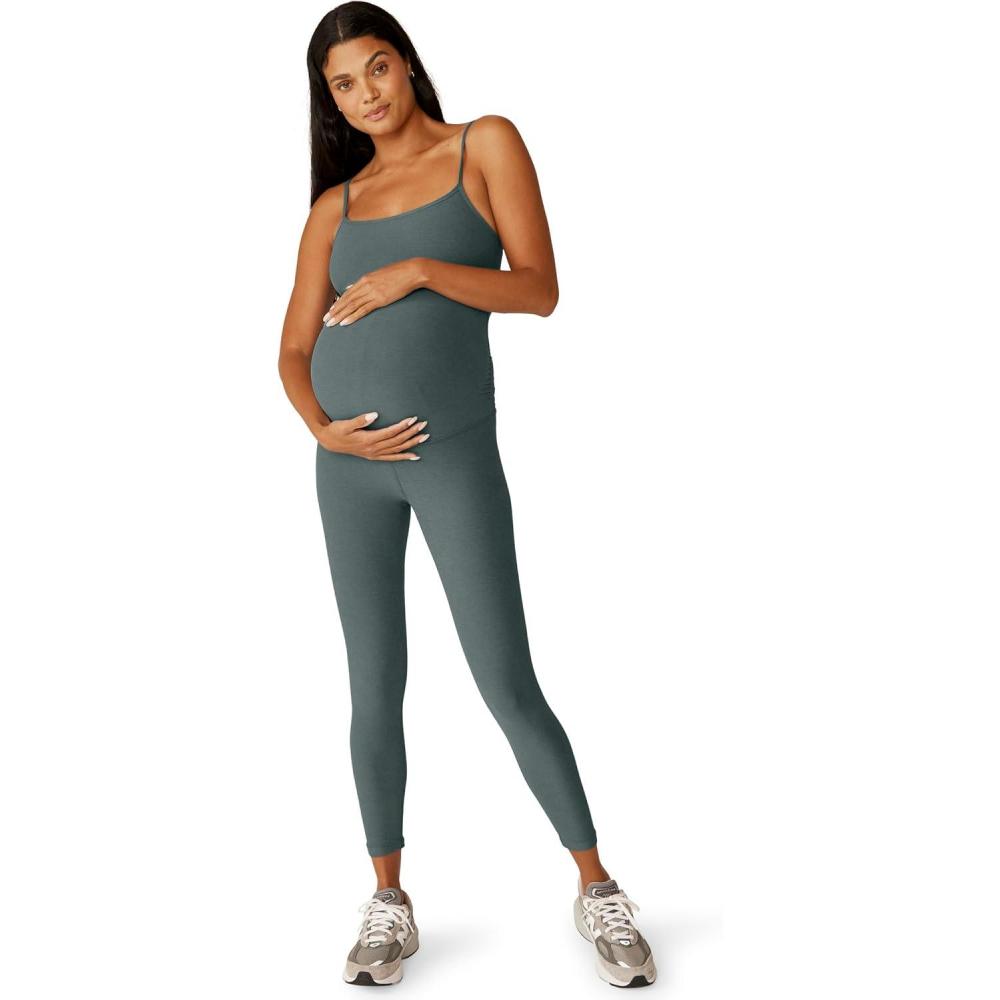 image:imageBeyond Yoga Womens Spacedye Uplevel Maternity JumpsuitStorm Heather