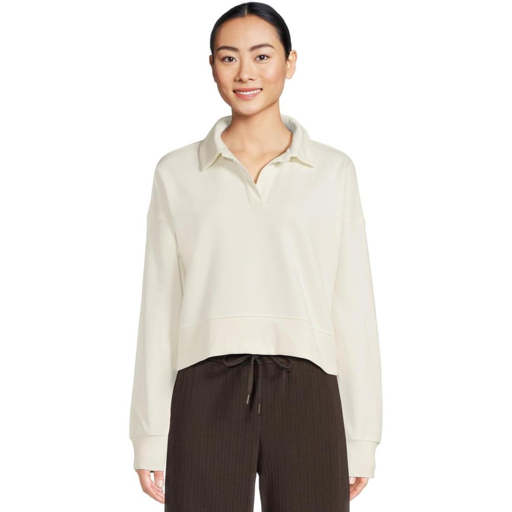 image:imageBeyond Yoga womens Luxefleece Collared SweatshirtFresh Snow
