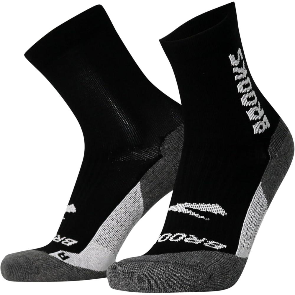 image:imageBrooks Ghost Crew Socks I Performance Running Cushioned Socks with Arch Support for Men amp WomenBlackBr Crew