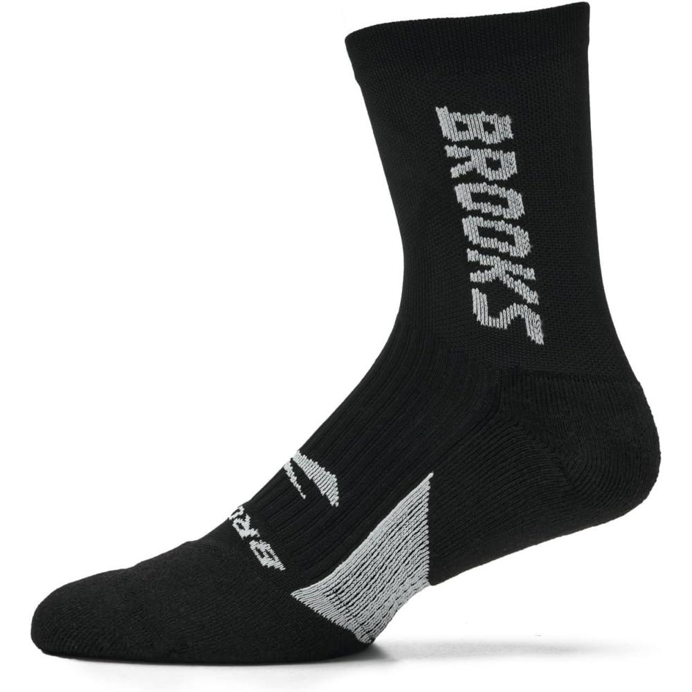 image:imageBrooks Ghost Crew Socks I Performance Running Cushioned Socks with Arch Support for Men amp WomenBlackBrooks
