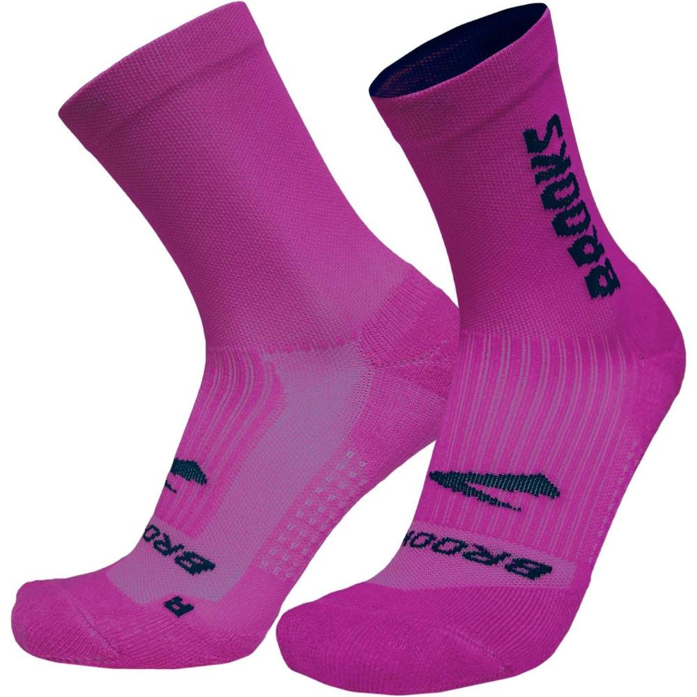 image:imageBrooks Ghost Crew Socks I Performance Running Cushioned Socks with Arch Support for Men amp WomenMagentaBr Crew