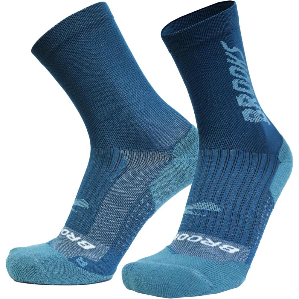 image:imageBrooks Ghost Crew Socks I Performance Running Cushioned Socks with Arch Support for Men amp WomenMoroccan BlueBr Crew