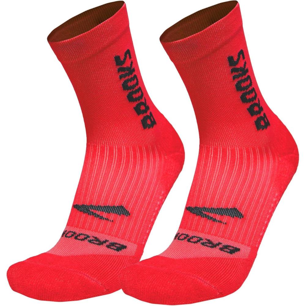 image:imageBrooks Ghost Crew Socks I Performance Running Cushioned Socks with Arch Support for Men amp WomenNeo CayenneBr Crew