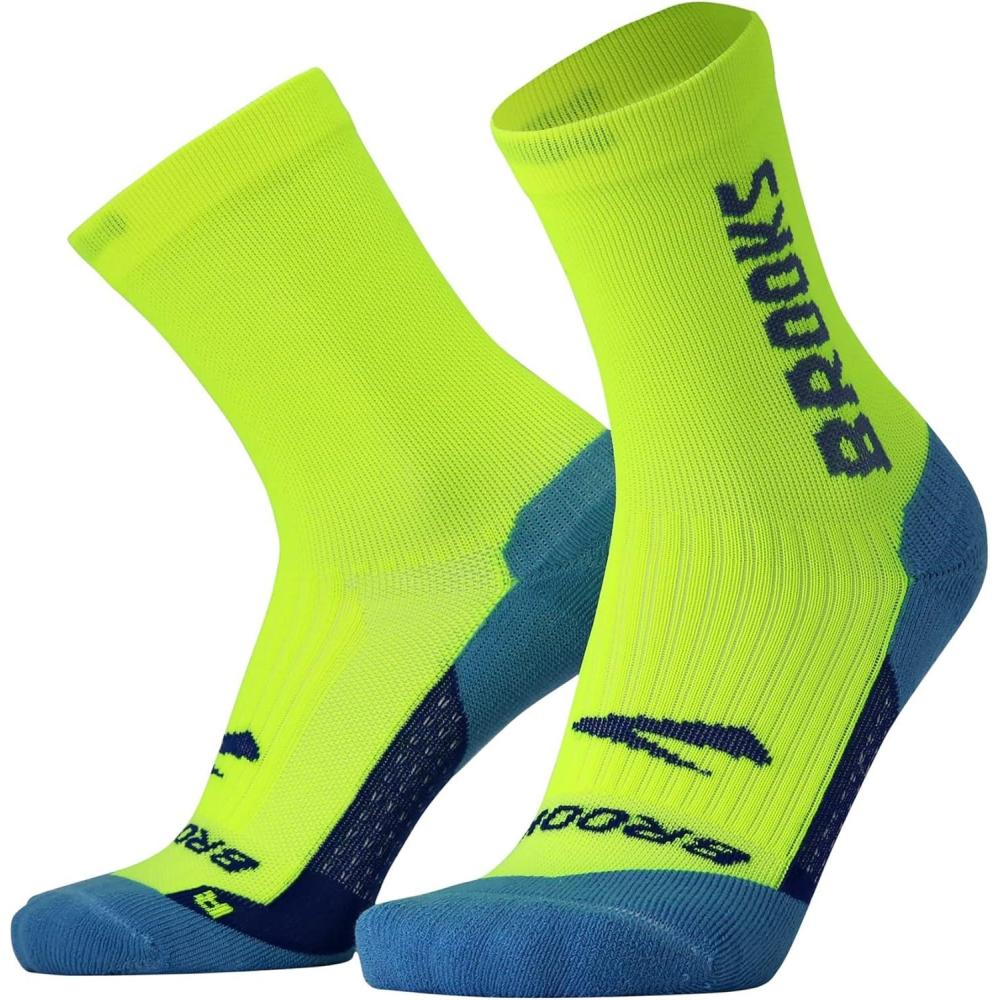 image:imageBrooks Ghost Crew Socks I Performance Running Cushioned Socks with Arch Support for Men amp WomenNeon YellowBr Crew