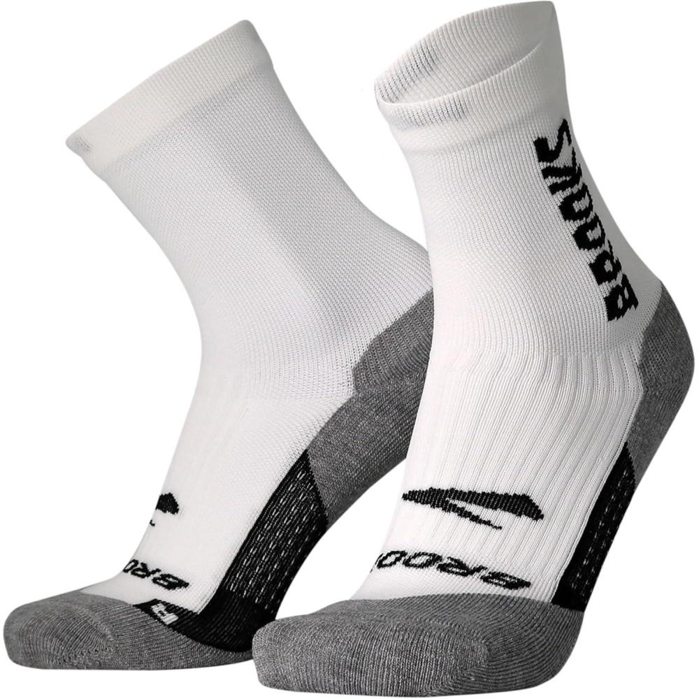 image:imageBrooks Ghost Crew Socks I Performance Running Cushioned Socks with Arch Support for Men amp WomenWhiteBr Crew