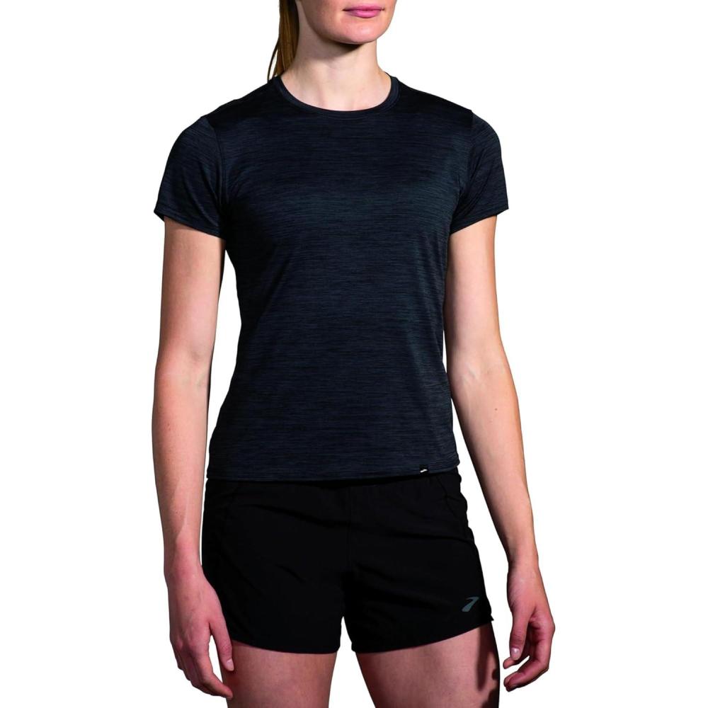 image:imageBrooks Luxe Short SleeveHeather Deep Black