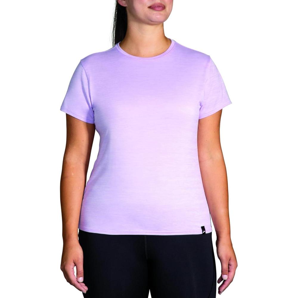 image:imageBrooks Luxe Short SleeveHeather Light Ash 1