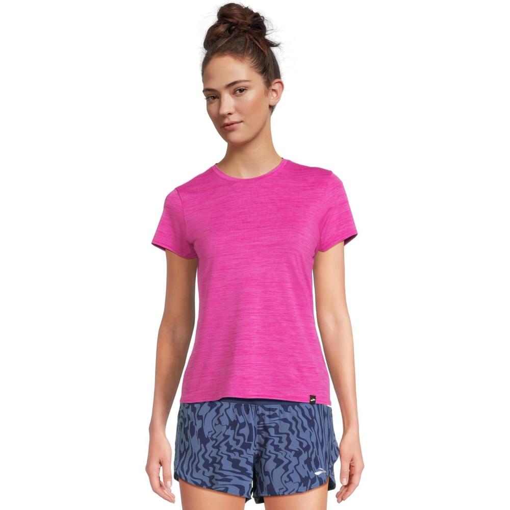 image:imageBrooks Luxe Short SleeveHeather Magenta