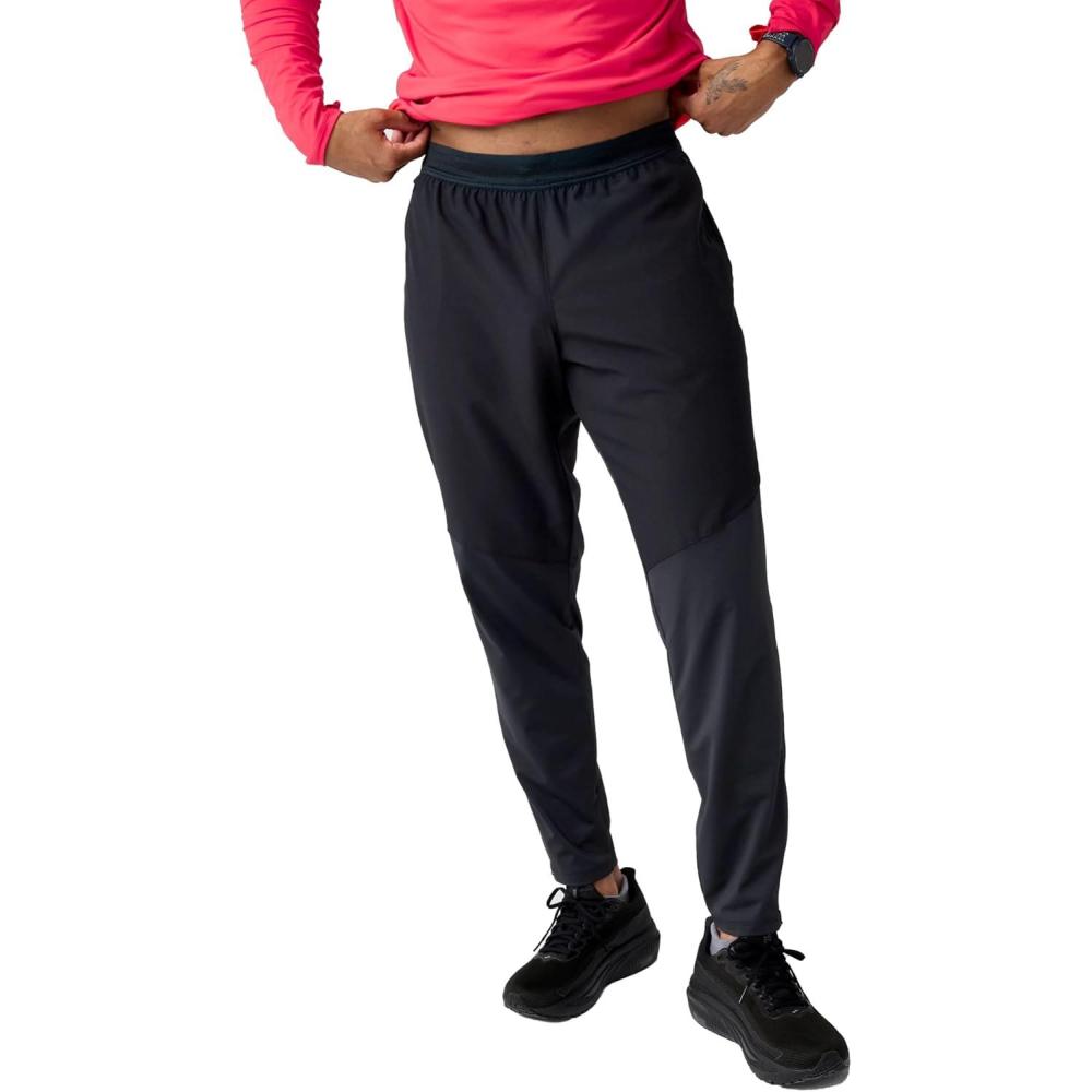 image:imageBrooks Mens Dash Pant Wind amp WaterResistant Running Pants Stretch Knit Comfort Ankle Zips Reflective Details amp PocketsBlack