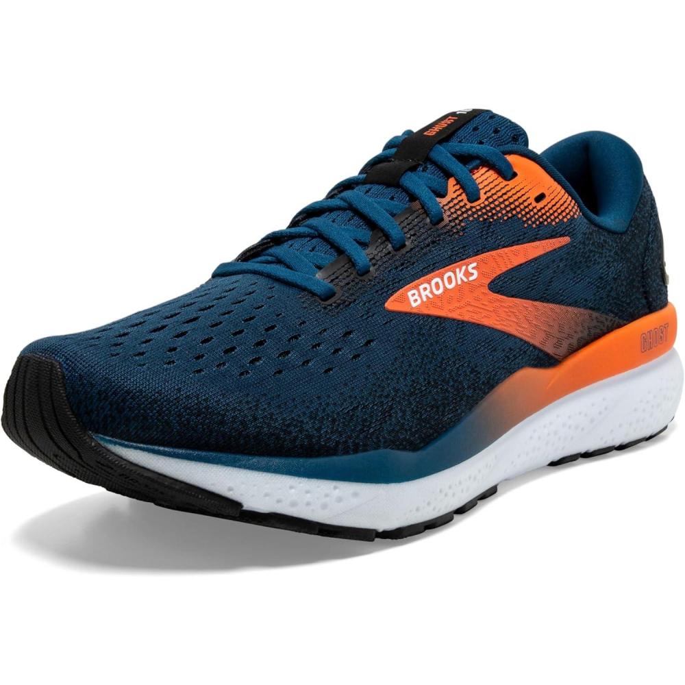 image:imageBrooks Mens Ghost 16 Neutral Running ShoeBlue OpalBlackNasturtium