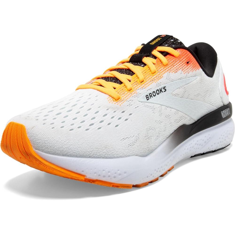 image:imageBrooks Mens Ghost 16 Neutral Running ShoeWhiteIllusionCoral