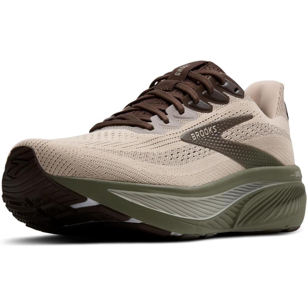 image:imageBrooks Mens Ghost 17 Neutral Running ShoeChateau GrayBrownOlive
