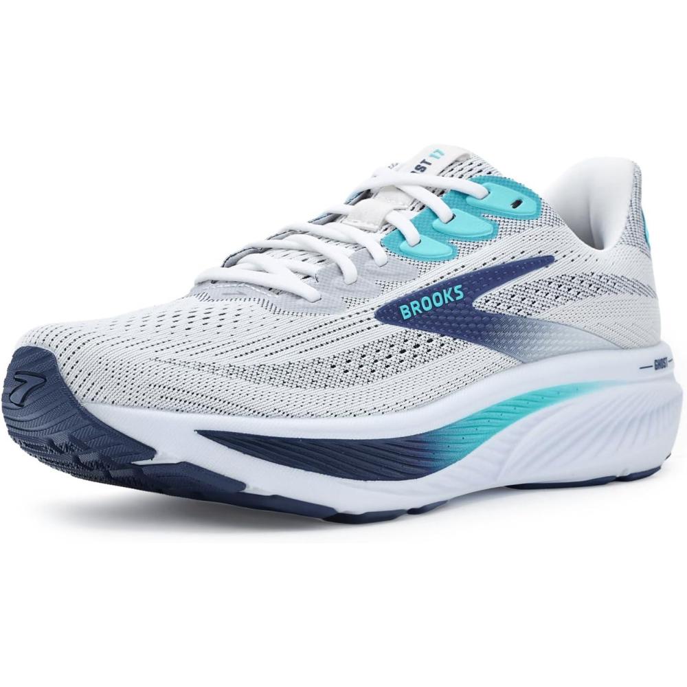 image:imageBrooks Mens Ghost 17 Neutral Running ShoeWhiteBeacon BlueIpanema