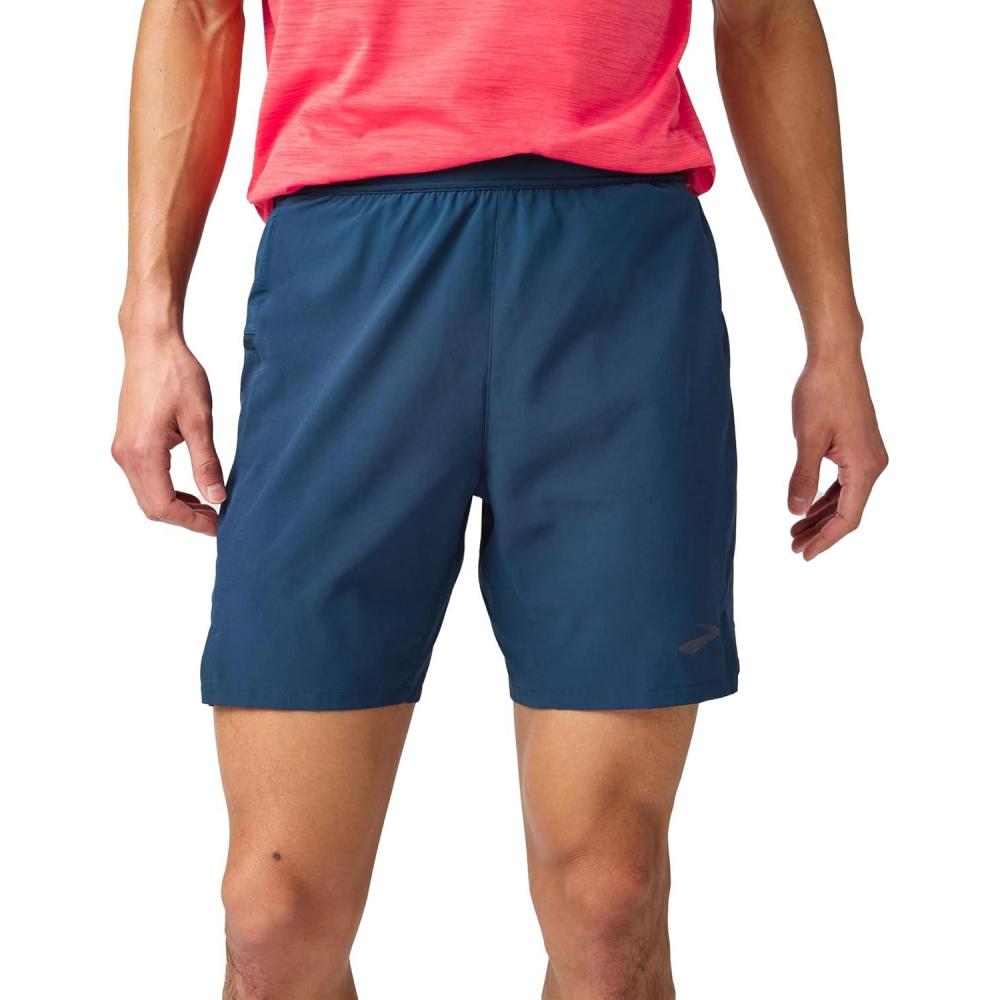 image:imageBrooks Mens Journey 7 2in1 Short Running Shorts Supportive Boxer Liner Secure Storage amp Adjustable FitMidnight Run