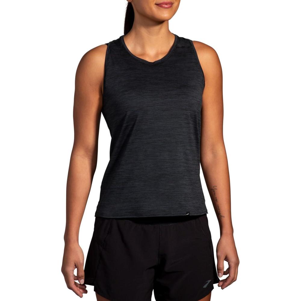 image:imageBrooks Womens Luxe Tank QuickDry Sleeveless Running Top with UPF 50 ButterySoft Fabric amp Breathable Comfort for Workouts amp Training Sessions