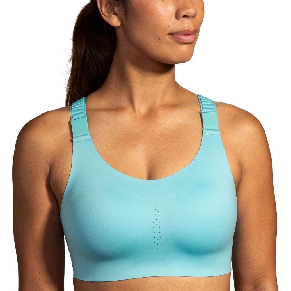 image:imageBrooks Womens Racerback 20 Sports Bra for High Impact Running Workouts amp Sports with Maximum SupportAqua