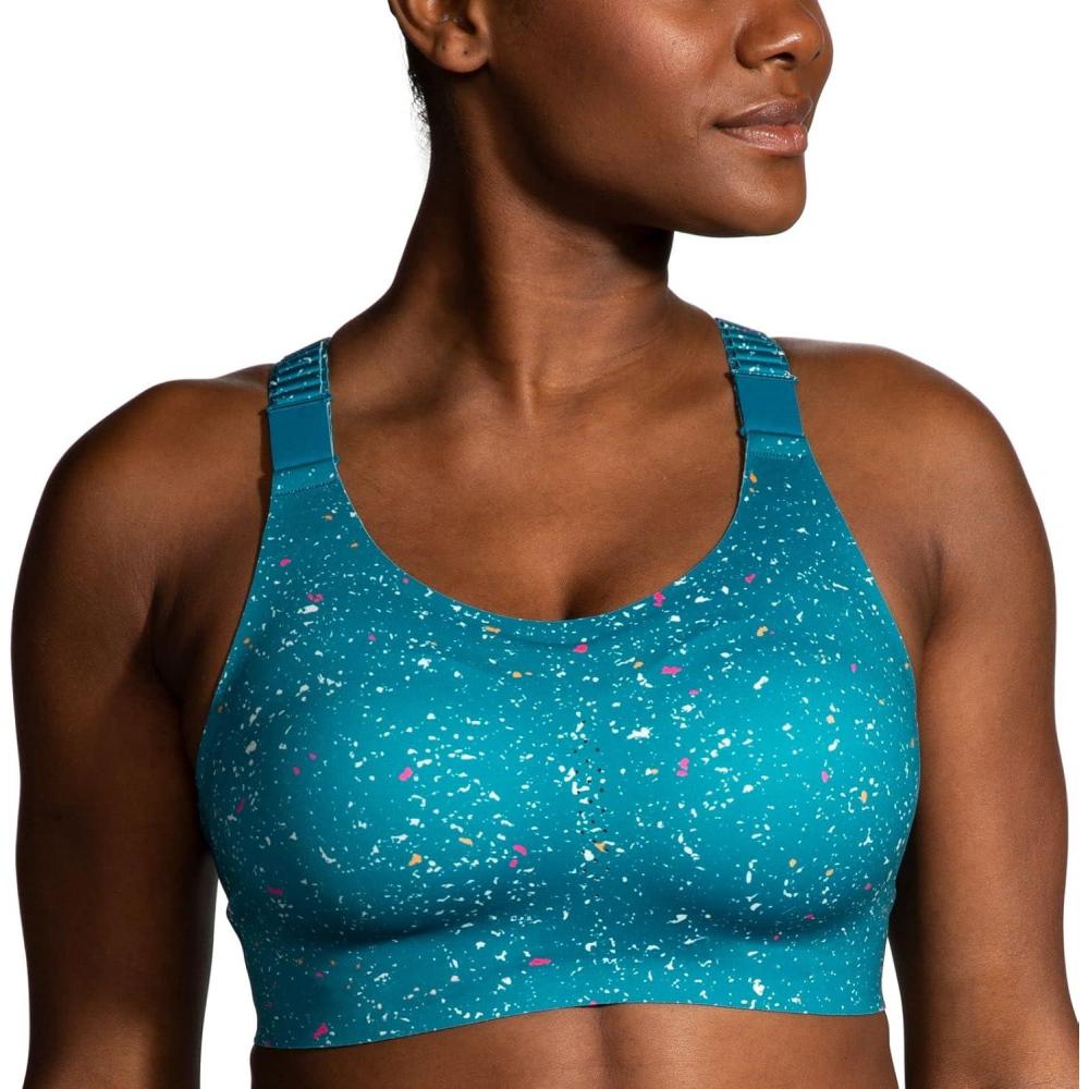 image:imageBrooks Womens Racerback 20 Sports Bra for High Impact Running Workouts amp Sports with Maximum SupportLagoon Speckle Print