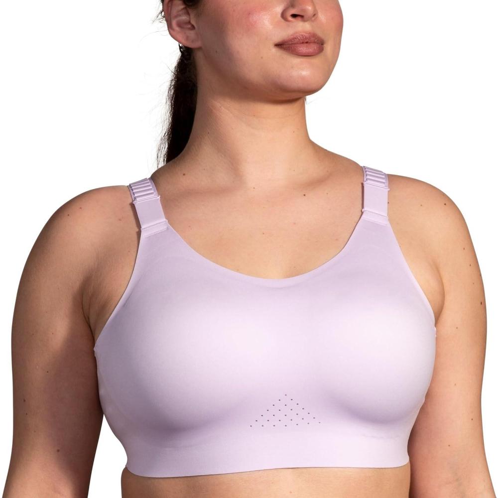 image:imageBrooks Womens Racerback 20 Sports Bra for High Impact Running Workouts amp Sports with Maximum SupportLt Purple