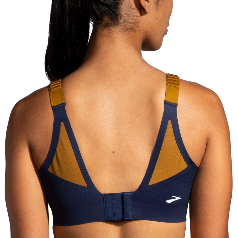 image:imageBrooks Womens Racerback 20 Sports Bra for High Impact Running Workouts amp Sports with Maximum SupportNavyBurnt OliveIce Blue