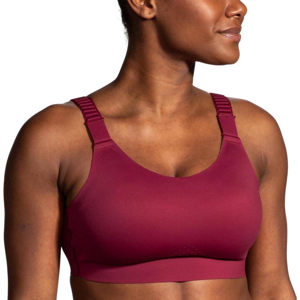 image:imageBrooks Womens Racerback 20 Sports Bra for High Impact Running Workouts amp Sports with Maximum SupportRazzmatazzQuartz