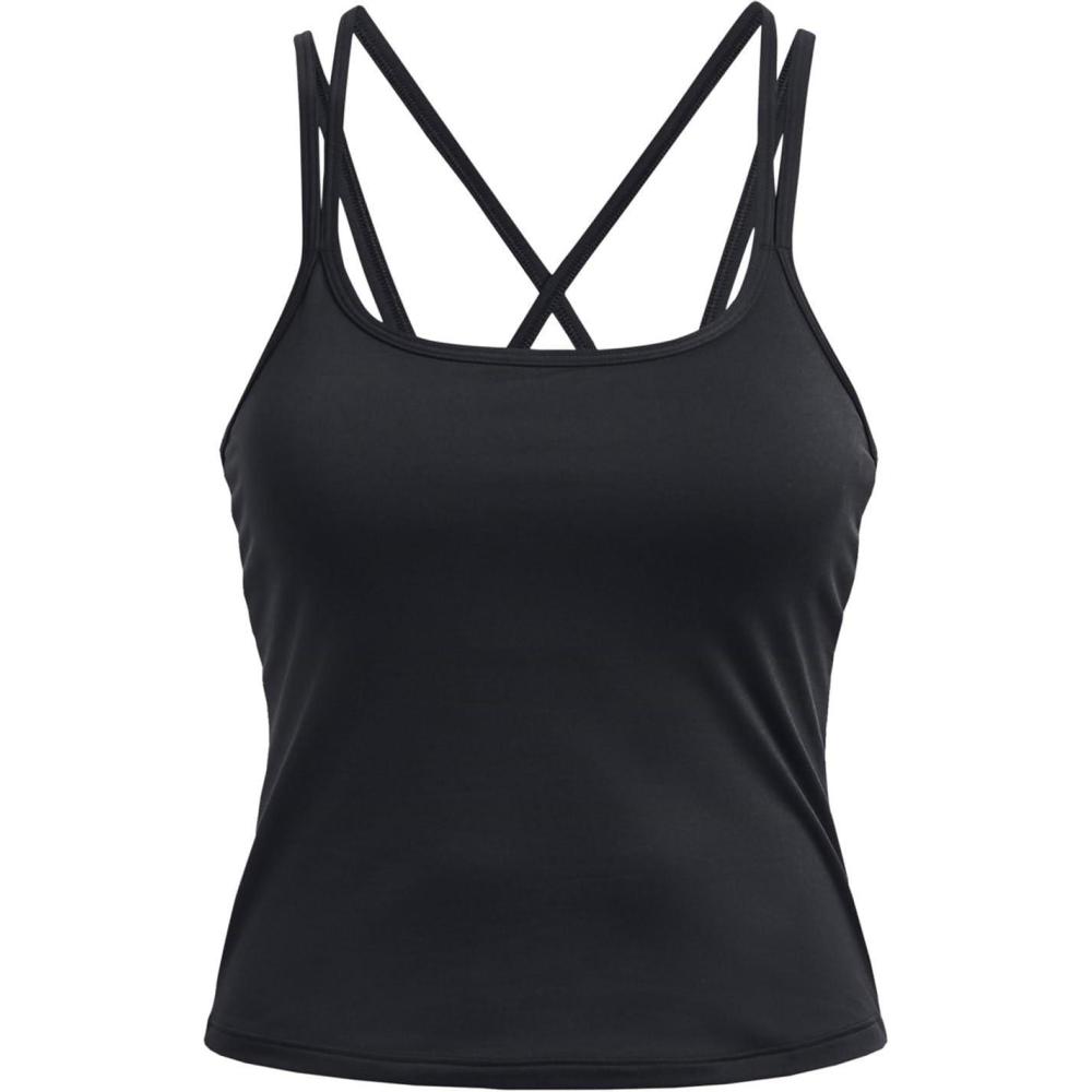 image:imageUnder Armour Meridian Fitted TankBlackMetallic Silver