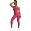 Beyond Yoga Women’s Spacedye Slim Racerback Cropped Tank(Cranberry Heather)