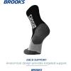 Brooks Ghost Crew Socks I Performance Running Cushioned Socks with Arch Support for Men & Women(Black/Br Crew)