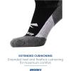 Brooks Ghost Crew Socks I Performance Running Cushioned Socks with Arch Support for Men & Women(Black/Br Crew)