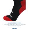 Brooks Ghost Crew Socks I Performance Running Cushioned Socks with Arch Support for Men & Women(Black/Nightlife/Red)