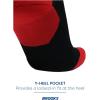 Brooks Ghost Crew Socks I Performance Running Cushioned Socks with Arch Support for Men & Women(Black/Nightlife/Red)