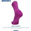 Brooks Ghost Crew Socks I Performance Running Cushioned Socks with Arch Support for Men & Women(Magenta/Br Crew)