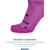 Brooks Ghost Crew Socks I Performance Running Cushioned Socks with Arch Support for Men & Women(Magenta/Br Crew)