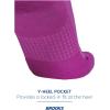 Brooks Ghost Crew Socks I Performance Running Cushioned Socks with Arch Support for Men & Women(Magenta/Br Crew)