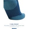 Brooks Ghost Crew Socks I Performance Running Cushioned Socks with Arch Support for Men & Women(Moroccan Blue/Br Crew)