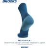 Brooks Ghost Crew Socks I Performance Running Cushioned Socks with Arch Support for Men & Women(Moroccan Blue/Br Crew)