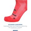 Brooks Ghost Crew Socks I Performance Running Cushioned Socks with Arch Support for Men & Women(Neo Cayenne/Br Crew)